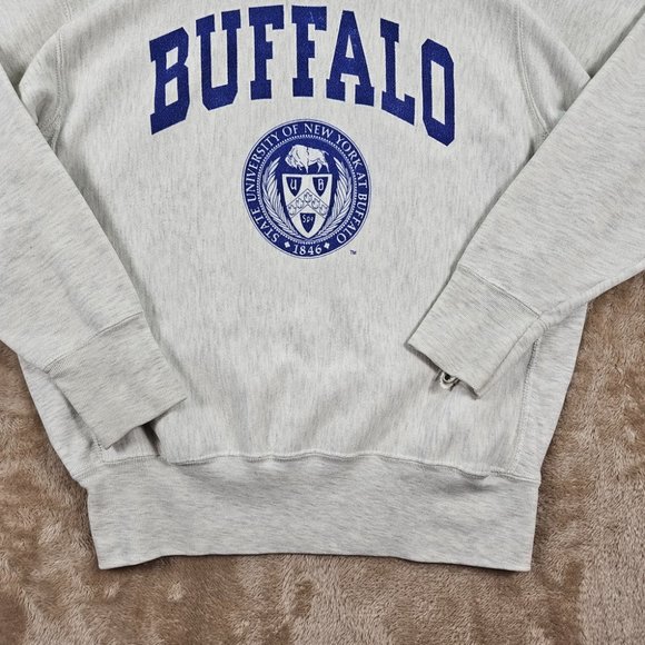 Made in USA Vintage H.L. Miller SUNY Buffalo Sweatshirt University College Sz L - Picture 5 of 10